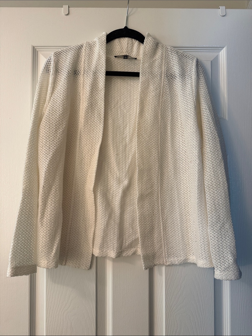Jones New York Ivory Open-Front Knit Blazer